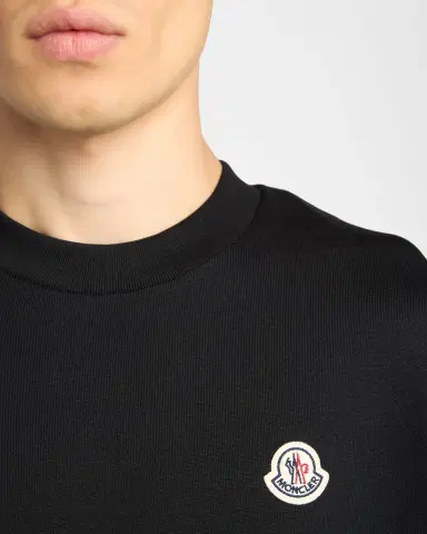 Moncler Men's Cotton Fleece Sweatshirt with Felt Logo Patch | Thumbnail 5