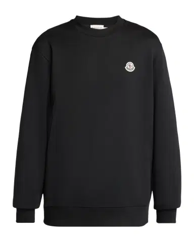 Moncler Men's Cotton Fleece Sweatshirt with Felt Logo Patch | Thumbnail 1