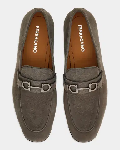 Ferragamo Men's Daytona Leather Gancini-Bit Loafers | Thumbnail 3 Ferragamo Men's Daytona Leather Gancini-Bit Loafers | Thumbnail 3