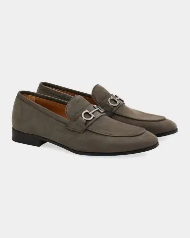 Ferragamo Men's Daytona Leather Gancini-Bit Loafers | Thumbnail 5 Ferragamo Men's Daytona Leather Gancini-Bit Loafers | Thumbnail 5