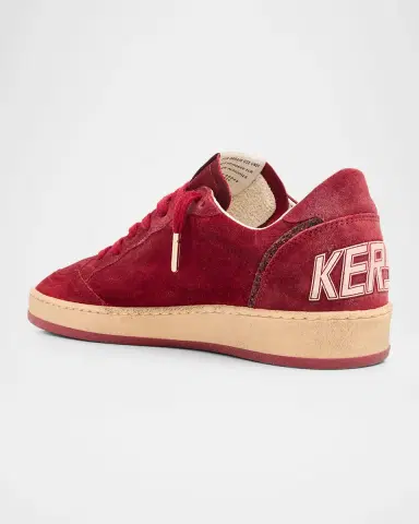 Golden Goose Ball Star Suede Glitter Low-Top Sneakers | Thumbnail 4 Golden Goose Ball Star Suede Glitter Low-Top Sneakers | Thumbnail 4