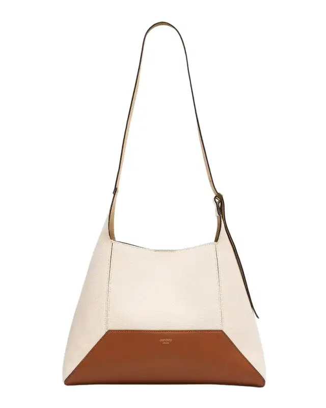Diamond Medium Canvas & Leather Hobo Bag
