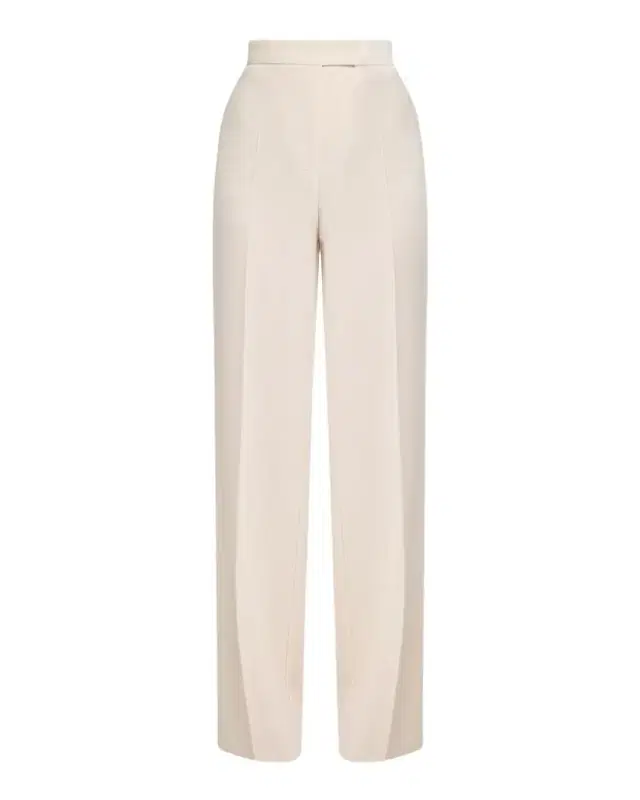 Attinia Wide-Leg Wool Pique Trousers