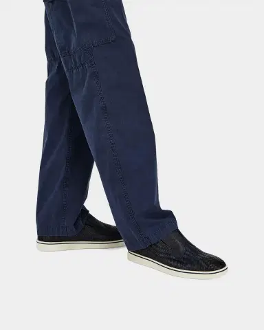Ferragamo Men's Woven Leather Slip-On Derby Sneakers | Thumbnail 2 Ferragamo Men's Woven Leather Slip-On Derby Sneakers | Thumbnail 2