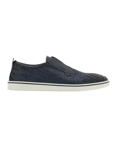Ferragamo Men's Woven Leather Slip-On Derby Sneakers | Thumbnail 1 Ferragamo Men's Woven Leather Slip-On Derby Sneakers | Thumbnail 1