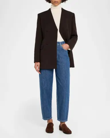 Max Mara Asia Cropped Cotton Denim Candle-Leg Jeans | Thumbnail 2 Max Mara Asia Cropped Cotton Denim Candle-Leg Jeans | Thumbnail 2