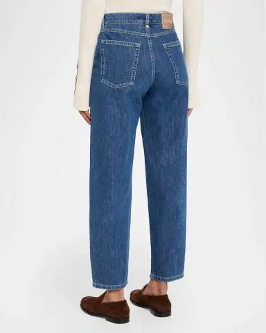 Max Mara Asia Cropped Cotton Denim Candle-Leg Jeans | Thumbnail 3 Max Mara Asia Cropped Cotton Denim Candle-Leg Jeans | Thumbnail 3