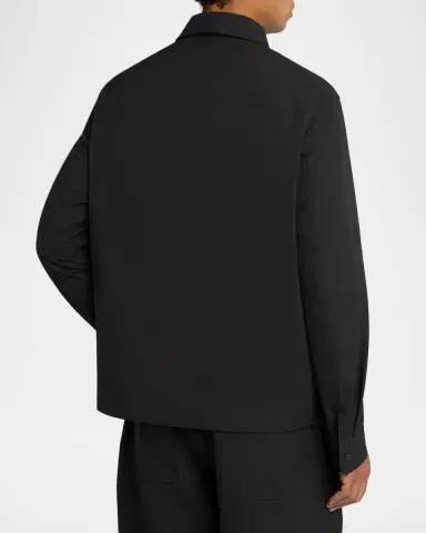 Moncler Men's Polyester Double Pocket Full-Zip Shirt Jacket | Thumbnail 3
