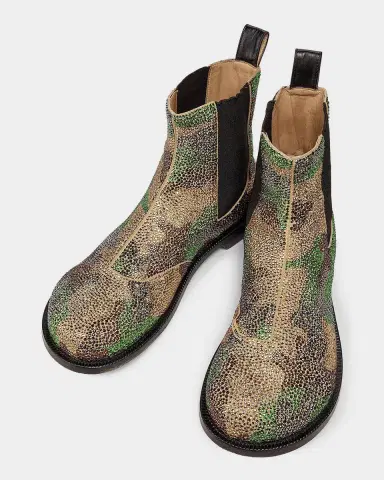 JW Anderson Embellished Camo Suede Chelsea Boots | Thumbnail 4 JW Anderson Embellished Camo Suede Chelsea Boots | Thumbnail 4