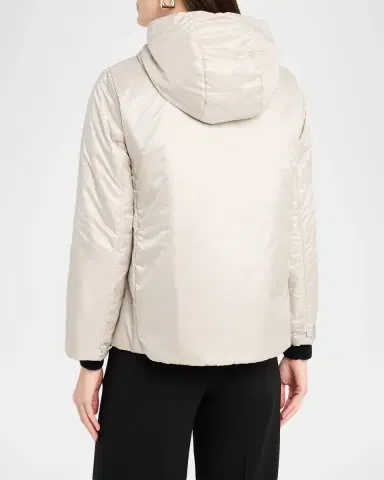 Max Mara Hooded Water-Repellent Canvas Jacket | Thumbnail 2