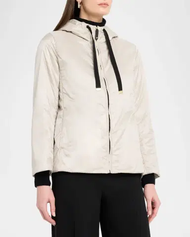 Max Mara Hooded Water-Repellent Canvas Jacket | Thumbnail 3