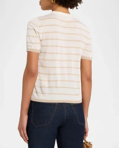 Max Mara Favetta Striped Cashmere-Silk Sweater | Thumbnail 3