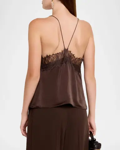 Iro Newin Silk Lace-Trim Cami | Thumbnail 3