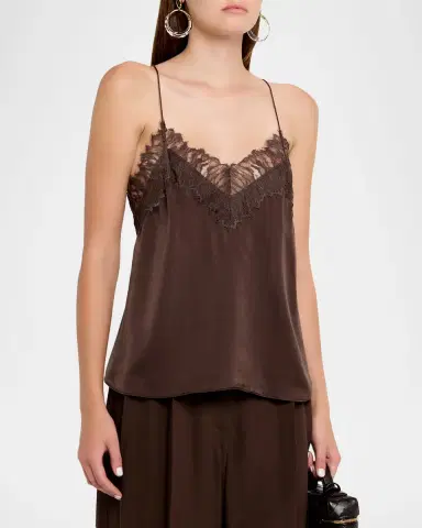 Iro Newin Silk Lace-Trim Cami | Thumbnail 4