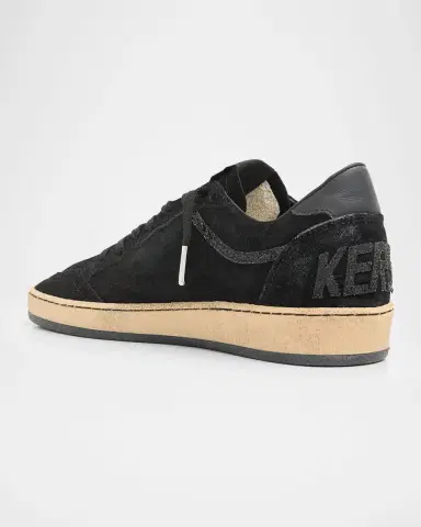 Golden Goose Ball Star Suede Glitter Low-Top Sneakers | Thumbnail 4 Golden Goose Ball Star Suede Glitter Low-Top Sneakers | Thumbnail 4