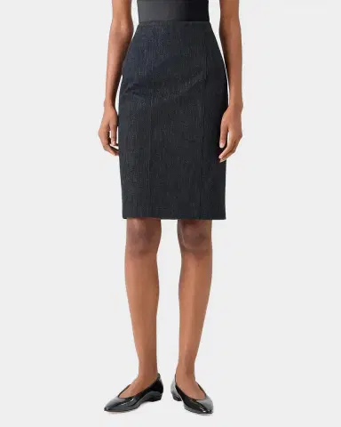 Akris Denim Midi Pencil Skirt | Thumbnail 4 Akris Denim Midi Pencil Skirt | Thumbnail 4