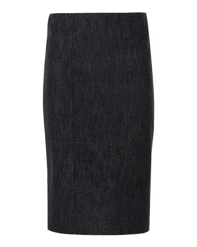Denim Midi Pencil Skirt
