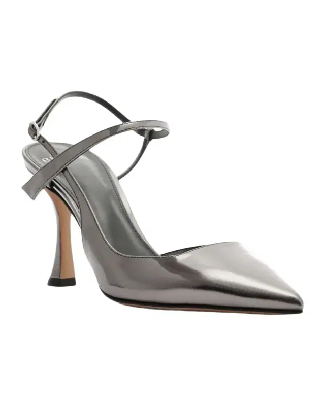 85mm Tita Wrap Metallic Leather Pumps