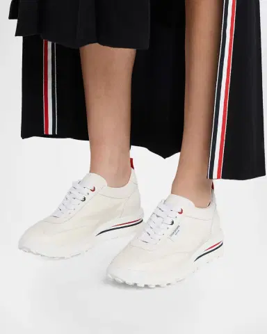 Thom Browne Soft Tech Leather Runner Sneakers | Thumbnail 2 Thom Browne Soft Tech Leather Runner Sneakers | Thumbnail 2