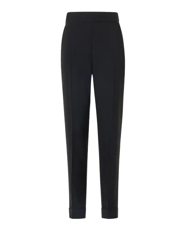 Cuffed Wool-Blend Trousers