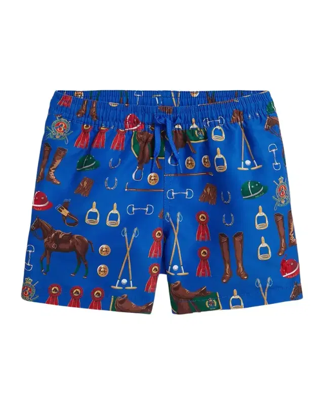 Boy 's Traveler Big Pony Swim Trunks