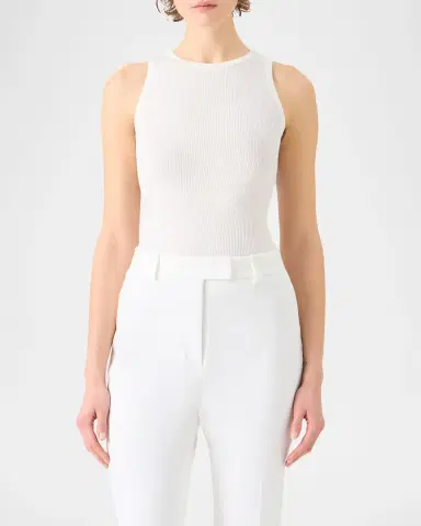 Akris Silk-Cotton Rib Tank Top | Thumbnail 3 Akris Silk-Cotton Rib Tank Top | Thumbnail 3