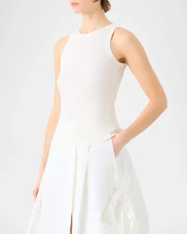 Akris Silk-Cotton Rib Tank Top | Thumbnail 5 Akris Silk-Cotton Rib Tank Top | Thumbnail 5