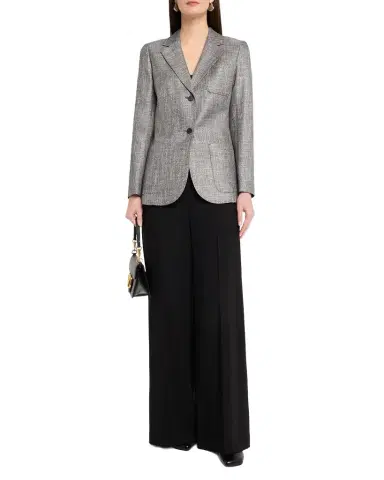 Lafayette 148 New York Single-Breasted Twill Blazer | Thumbnail 1
