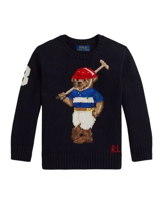 Polo Ralph Lauren Boy 's Polo Bear Intarsia Crewneck Sweater