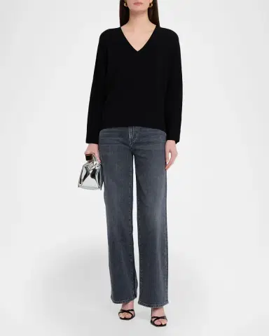 Lafayette 148 New York Straight-Leg Stretch Denim Jeans | Thumbnail 2