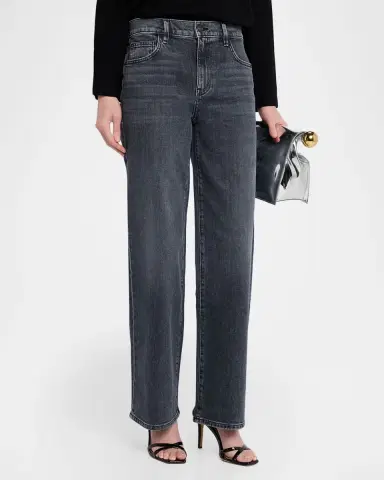 Lafayette 148 New York Straight-Leg Stretch Denim Jeans | Thumbnail 4