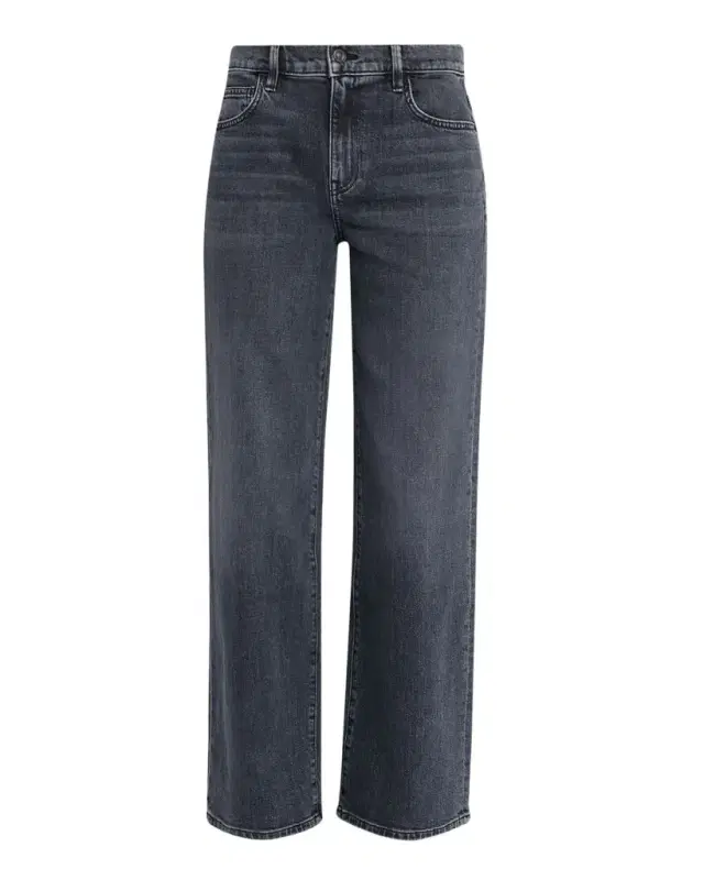 Straight-Leg Stretch Denim Jeans