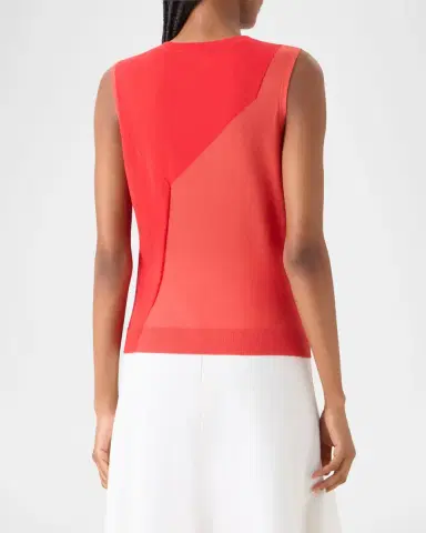 Akris High Plains Cotton-Silk Sleeveless Sweater | Thumbnail 3