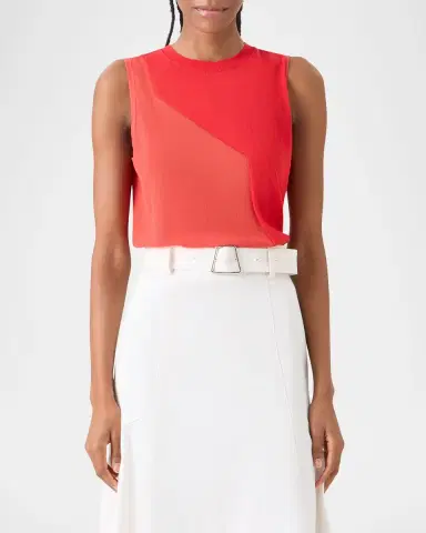 Akris High Plains Cotton-Silk Sleeveless Sweater | Thumbnail 4