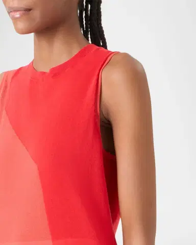 Akris High Plains Cotton-Silk Sleeveless Sweater | Thumbnail 5