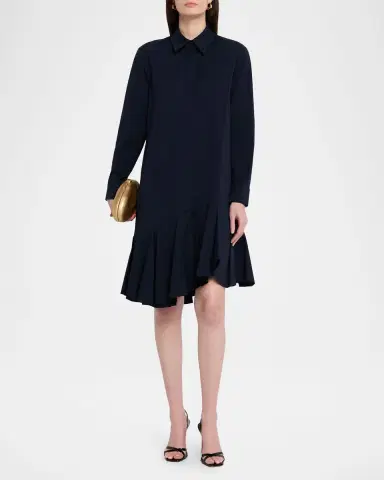 Lafayette 148 New York Asymmetric Flounce Ruffle Shirtdress | Thumbnail 2 Lafayette 148 New York Asymmetric Flounce Ruffle Shirtdress | Thumbnail 2