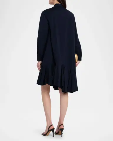 Lafayette 148 New York Asymmetric Flounce Ruffle Shirtdress | Thumbnail 3 Lafayette 148 New York Asymmetric Flounce Ruffle Shirtdress | Thumbnail 3