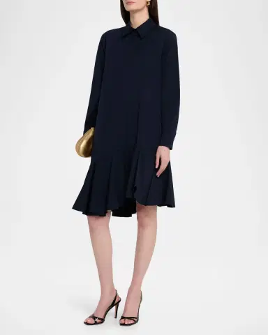 Lafayette 148 New York Asymmetric Flounce Ruffle Shirtdress | Thumbnail 4 Lafayette 148 New York Asymmetric Flounce Ruffle Shirtdress | Thumbnail 4