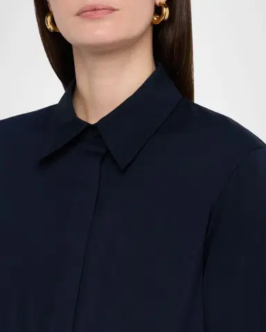 Lafayette 148 New York Asymmetric Flounce Ruffle Shirtdress | Thumbnail 5 Lafayette 148 New York Asymmetric Flounce Ruffle Shirtdress | Thumbnail 5