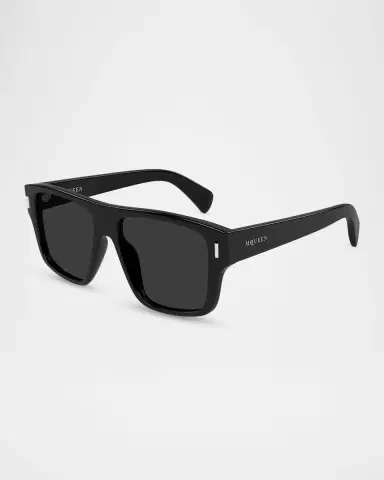 Alexander McQueen Men's 55mm Square Acetate Sunglasses | Thumbnail 2