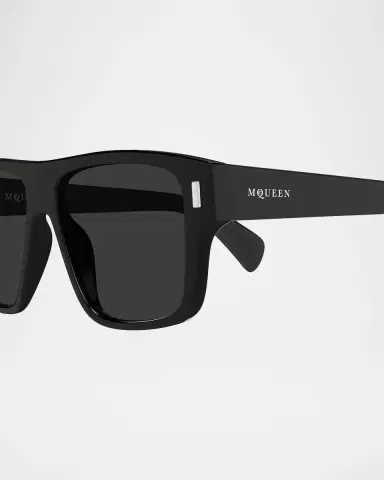 Alexander McQueen Men's 55mm Square Acetate Sunglasses | Thumbnail 3