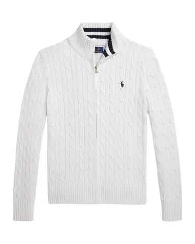 Polo Ralph Lauren Boy 's Cable-Knit Cotton Full-Zip Sweater | Thumbnail 1 Polo Ralph Lauren Boy 's Cable-Knit Cotton Full-Zip Sweater | Thumbnail 1