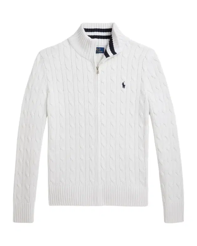 Boy 's Cable-Knit Cotton Full-Zip Sweater Boy 's Cable-Knit Cotton Full-Zip Sweater