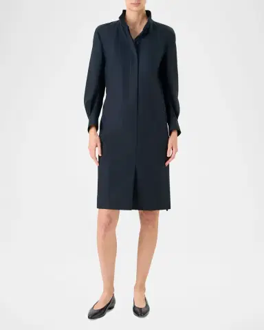 Akris Stretch Cotton Knee-Length Dress | Thumbnail 2 Akris Stretch Cotton Knee-Length Dress | Thumbnail 2