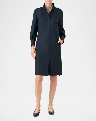Akris Stretch Cotton Knee-Length Dress | Thumbnail 4 Akris Stretch Cotton Knee-Length Dress | Thumbnail 4