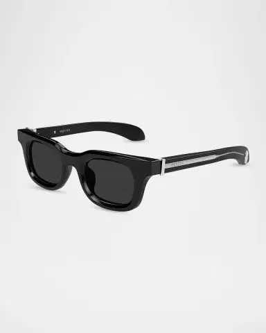 Alexander McQueen Men's 46mm Skull Square Acetate Sunglasses | Thumbnail 2
