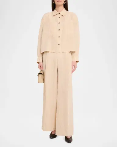 Lafayette 148 New York Astor Wide-Leg Linen Pants | Thumbnail 2 Lafayette 148 New York Astor Wide-Leg Linen Pants | Thumbnail 2