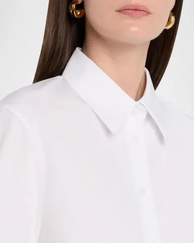 Lafayette 148 New York Cinched-Waist Cotton Poplin Shirt | Thumbnail 5 Lafayette 148 New York Cinched-Waist Cotton Poplin Shirt | Thumbnail 5