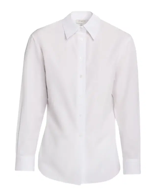 Lafayette 148 New York Cinched-Waist Cotton Poplin Shirt