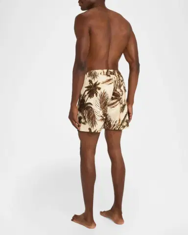 Moncler Men's Tropical-Print Swim Shorts | Thumbnail 3